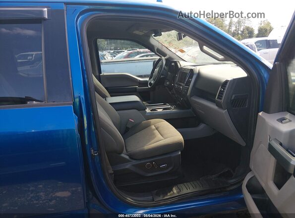 1FTEW1E58JFE63761 2018 FORD F150 Blue Widok wnętrza z przodu