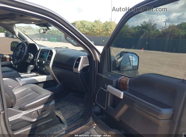 1FTEW1E58JKC11807 2018 FORD F150 Gray წინა სალონის ხედი