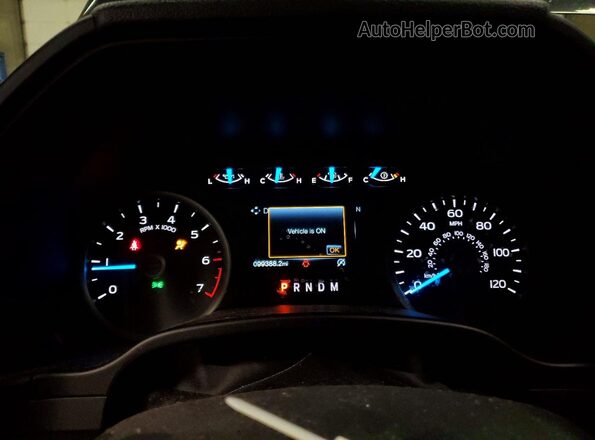 1FTEW1E58LFA68594 2020 FORD F150 Black Instrument cluster view
