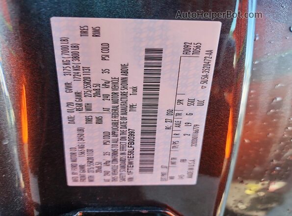 1FTEW1E58LFB05997 2020 FORD F150 Gray Vista del compartimento del motor