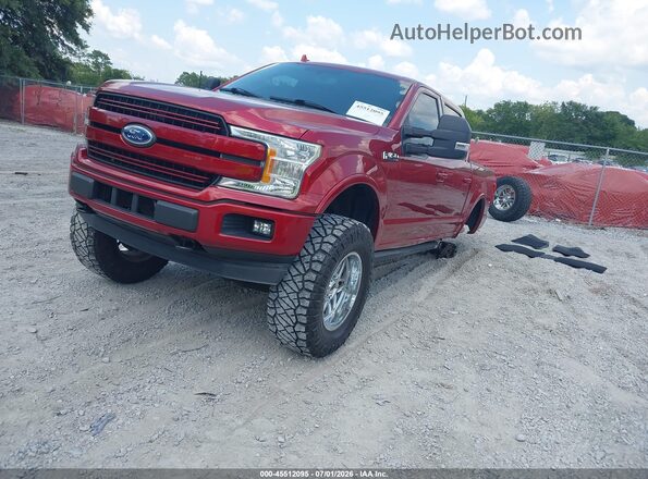 1FTEW1E59JFA99785 2018 FORD F150 Красный Передняя левая четверть