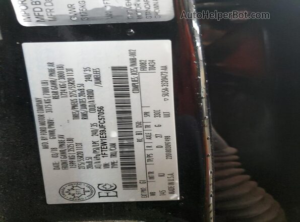 1FTEW1E59JFC57056 2018 FORD F150 Black Շարժիչի բաժամունքի տեսք