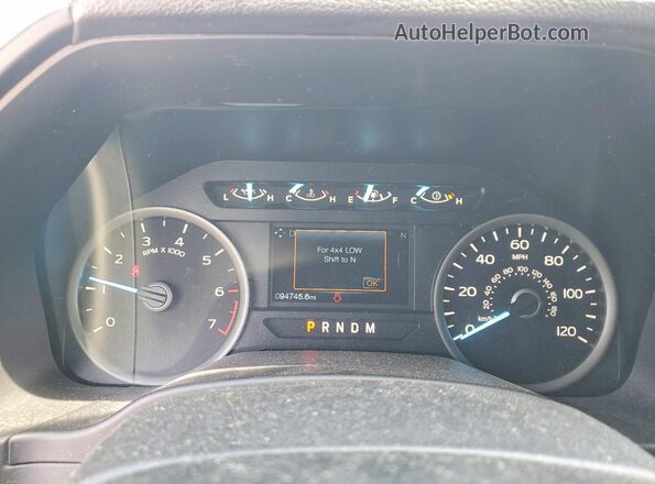 1FTEW1E59LFA45308 2020 FORD F150 Gray Вид щитка приладів