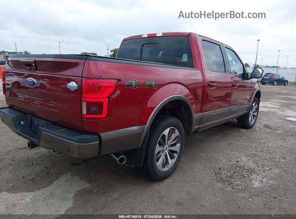 1FTEW1E5XJFB85672 2018 FORD F150 Красный Задняя правая четверть