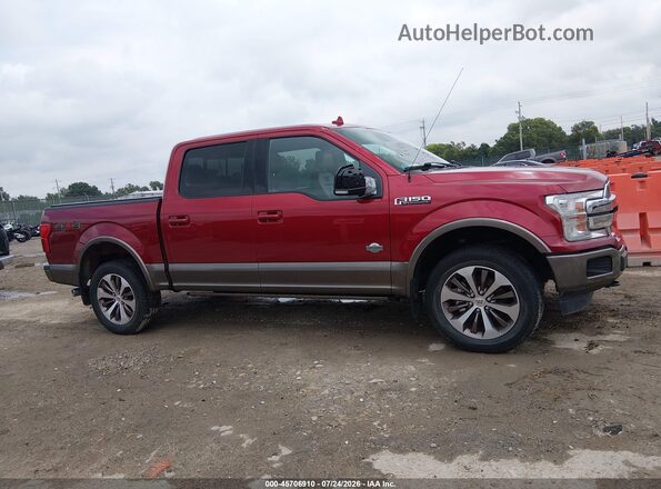 1FTEW1E5XJFB85672 2018 FORD F150 Красный Вид задней части салона