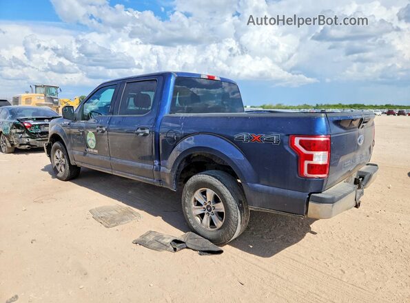 1FTEW1E5XJKD36193 2018 FORD F150 Blue Trasero izquierdo