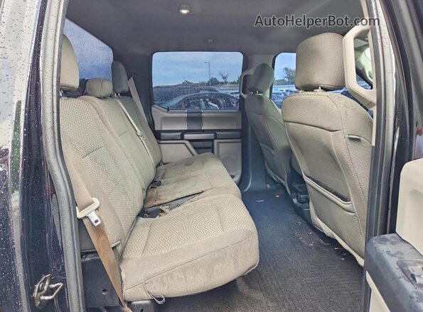 1FTEW1E5XKFA19217 2019 FORD F150 Black Rear seats view
