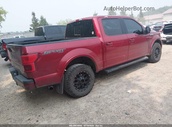 1FTEW1E5XKFD35846 2019 FORD F150 Бордовый Задняя правая четверть