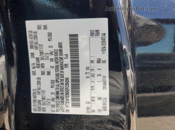 1FTEW1E80GFC59295 2016 FORD F150 Black Widok komory silnika