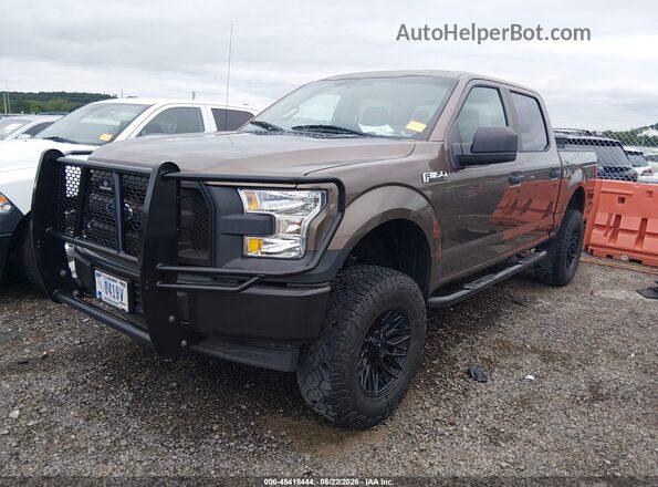 1FTEW1E82HKE26331 2017 FORD F150 Коричневый Передняя левая четверть