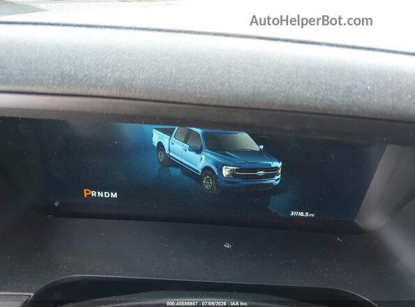 1FTEW1E84PFD30580 2023 FORD F150 Blue Вид задніх сидінь