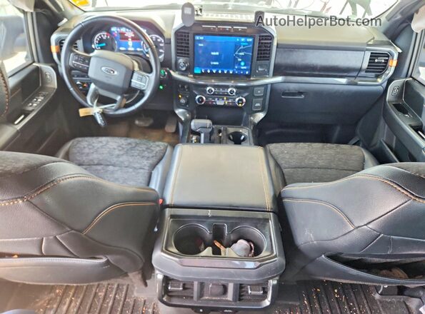 1FTEW1E85NFB07090 2022 FORD F150 Black Widok deski rozdzielczej