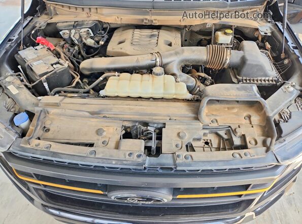 1FTEW1E85NFB07090 2022 FORD F150 Black Widok wnętrza z tyłu