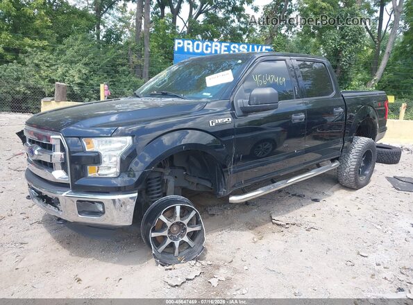 1FTEW1E86GFB55880 2016 FORD F150 Black წინა მარცხენა ხედი სამი მეოთხედიდან