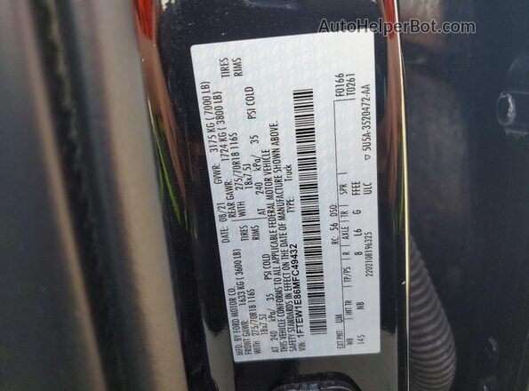 1FTEW1E86MFC49432 2021 FORD F150 Black Engine compartment view