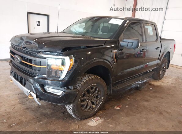 1FTEW1E86NFB08216 2022 FORD F150 Черный Передняя левая четверть