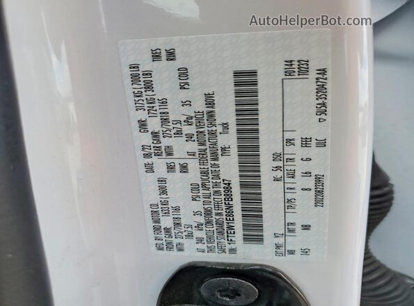 1FTEW1E86NFB89847 2022 FORD F150 White Engine compartment view