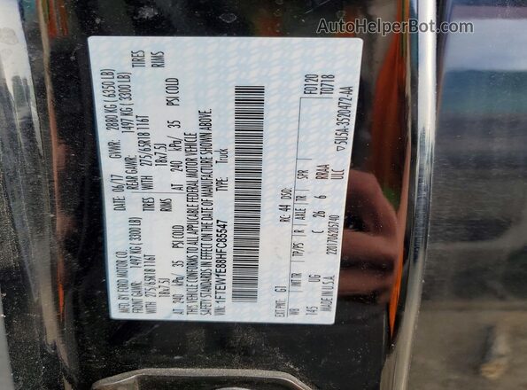 1FTEW1E88HFC85547 2017 FORD F150 Black Շարժիչի բաժամունքի տեսք