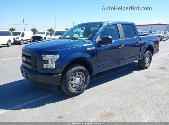 1FTEW1E89HKE26388 2017 FORD F150 Blue Przód lewy