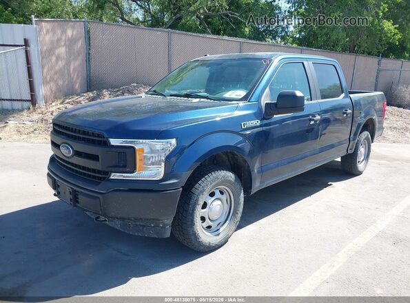1FTEW1EB0JFD04948 2018 FORD F150 Dark Blue Front left