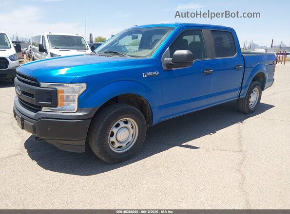 1FTEW1EB0KFA22326 2019 FORD F150 Синий Передняя левая четверть