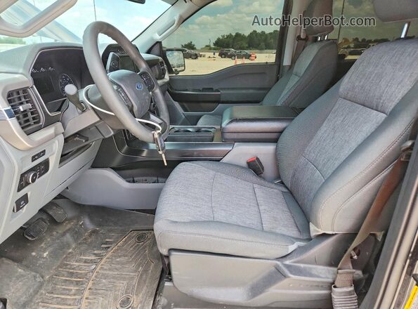 1FTEW1EB0NKE15478 2022 FORD F150 Black Front interior view