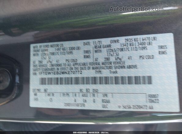 1FTEW1EB2MKE70772 2021 FORD F150 Gray Engine compartment view