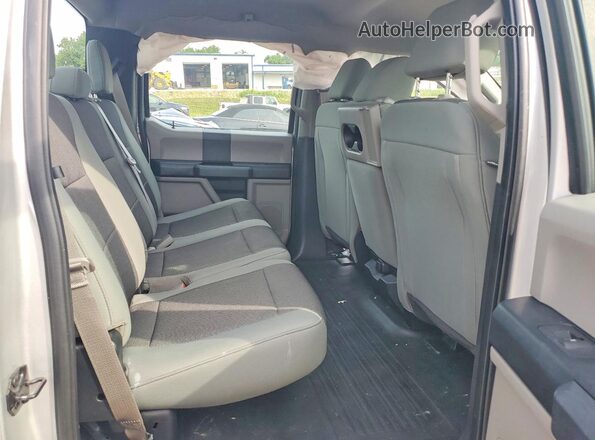 1FTEW1EB5JKF56203 2018 FORD F150 Silver Rear seats view