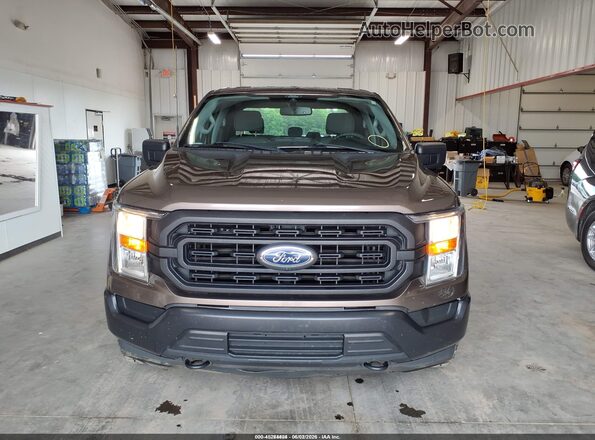 1FTEW1EB5MKE70846 2021 FORD F150 Brown Вид спереду