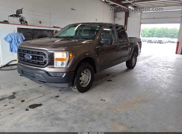 1FTEW1EB5MKE70846 2021 FORD F150 Brown Передня ліва чверть