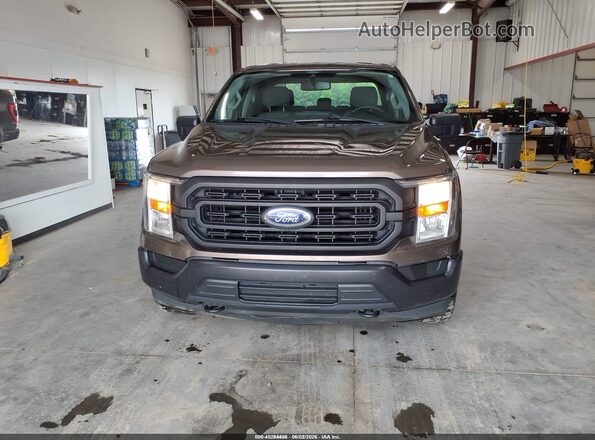 1FTEW1EB5MKE70846 2021 FORD F150 Brown Вид щитка приладів