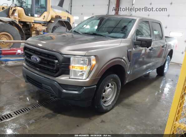 1FTEW1EB6MFB64960 2021 FORD F150 Brown Vista tres cuartos delantera izquierda