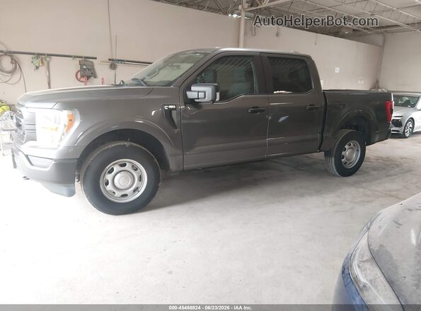 1FTEW1EB6MFB81189 2021 FORD F150 Gray წინა მარცხენა ხედი სამი მეოთხედიდან