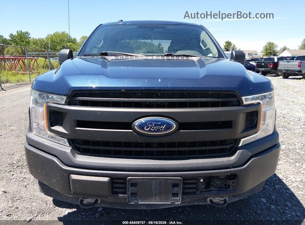 1FTEW1EB8JFD04986 2018 FORD F150 Blue Вид задньої частини салону