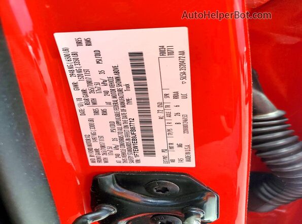 1FTEW1EB9JFB87712 2018 FORD F150 Красный Вид подкапотного пространства