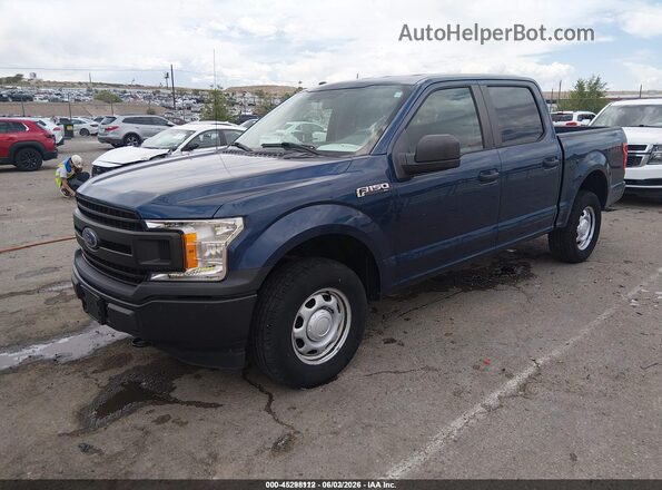 1FTEW1EB9JKE38333 2018 FORD F150 Blue Передня ліва чверть