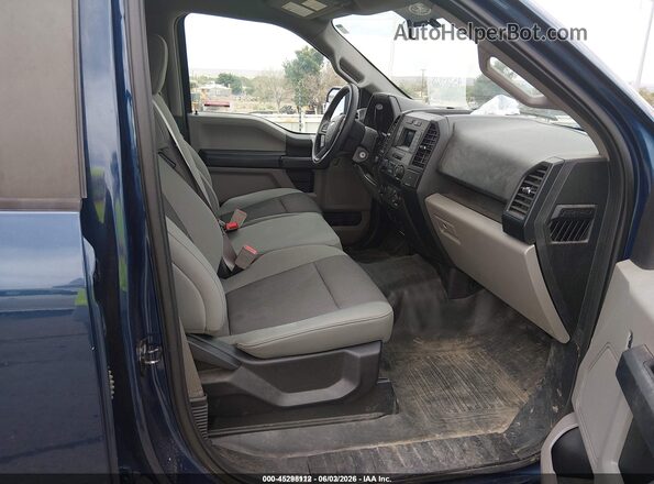 1FTEW1EB9JKE38333 2018 FORD F150 Blue Вид салону спереду