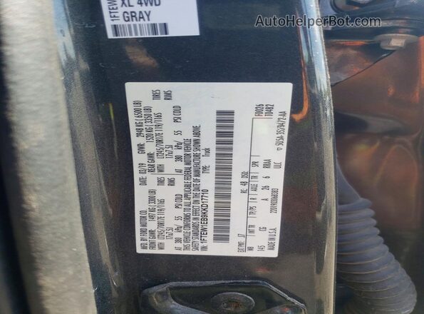 1FTEW1EB9KKD17710 2019 FORD F150 Gray VIN კოდის სტიკერის ხედი