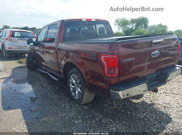 1FTEW1EF0HFA06901 2017 FORD F150 Maroon Trasero izquierdo