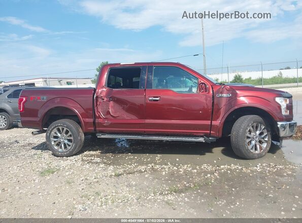 1FTEW1EF0HFA06901 2017 FORD F150 Maroon Vista interior trasera