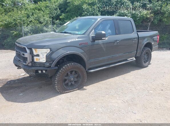 1FTEW1EF1GFB04754 2016 FORD F150 Gray Front left