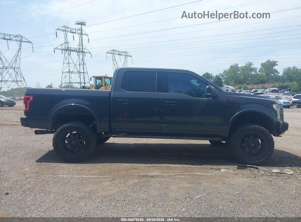 1FTEW1EF1GFB04754 2016 FORD F150 Gray Rear interior view