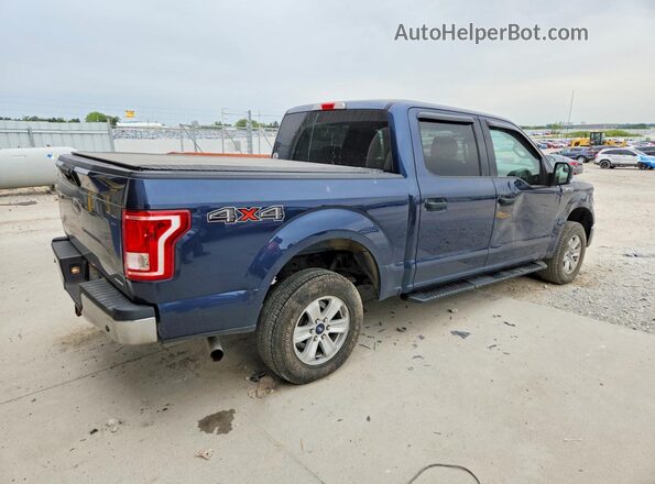 1FTEW1EF1GKF06748 2016 FORD F150 Blue Trasero derecho