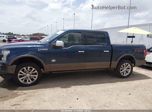 1FTEW1EF1HFA09757 2017 FORD F150 Синий Панорамный вид салона 360°