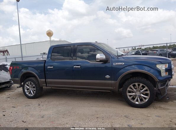 1FTEW1EF1HFA09757 2017 FORD F150 Синий Вид задней части салона