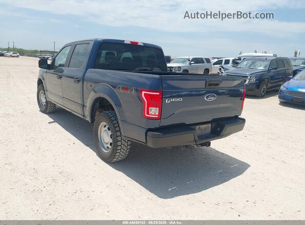 1FTEW1EF1HKE26299 2017 FORD F150 Dark Blue Задняя левая четверть
