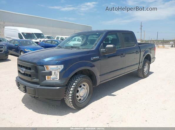 1FTEW1EF1HKE26299 2017 FORD F150 Dark Blue Передняя левая четверть