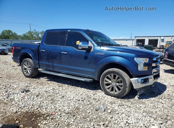 1FTEW1EF2HFA80059 2017 FORD F150 Blue Передня права чверть