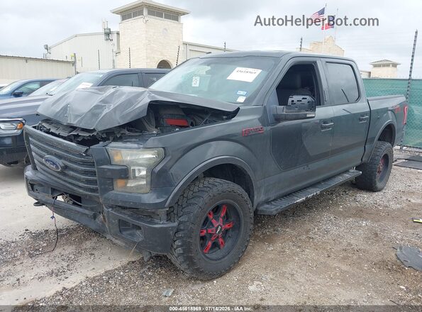 1FTEW1EF4GFB10726 2016 FORD F150 Gray Передня ліва чверть