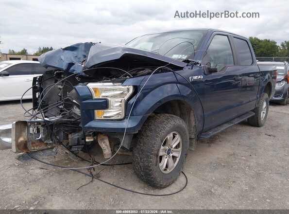 1FTEW1EF4GFD29511 2016 FORD F150 Blue Front left